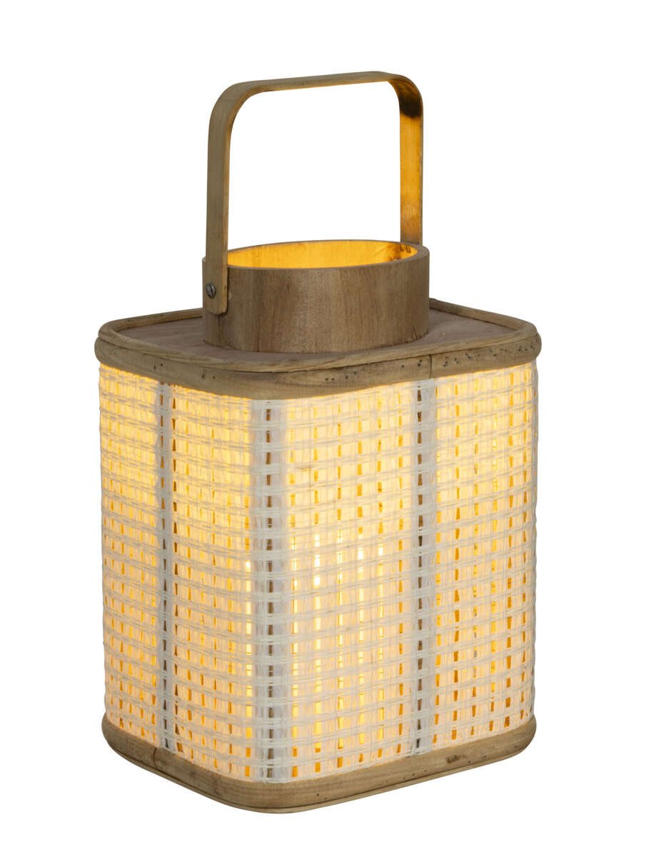 Firkantet lykt i bambus