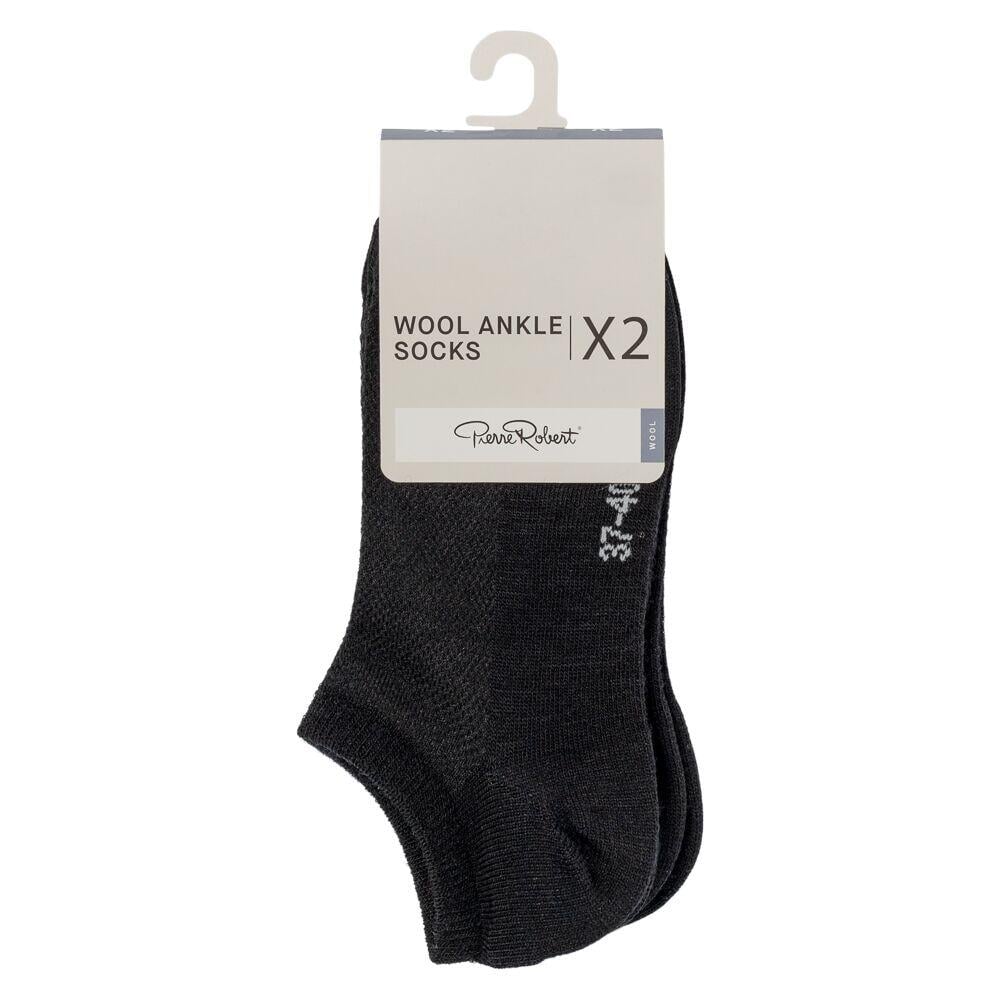 Pierre Robert Wool Ankle Socks ullsokker 2-pk dame