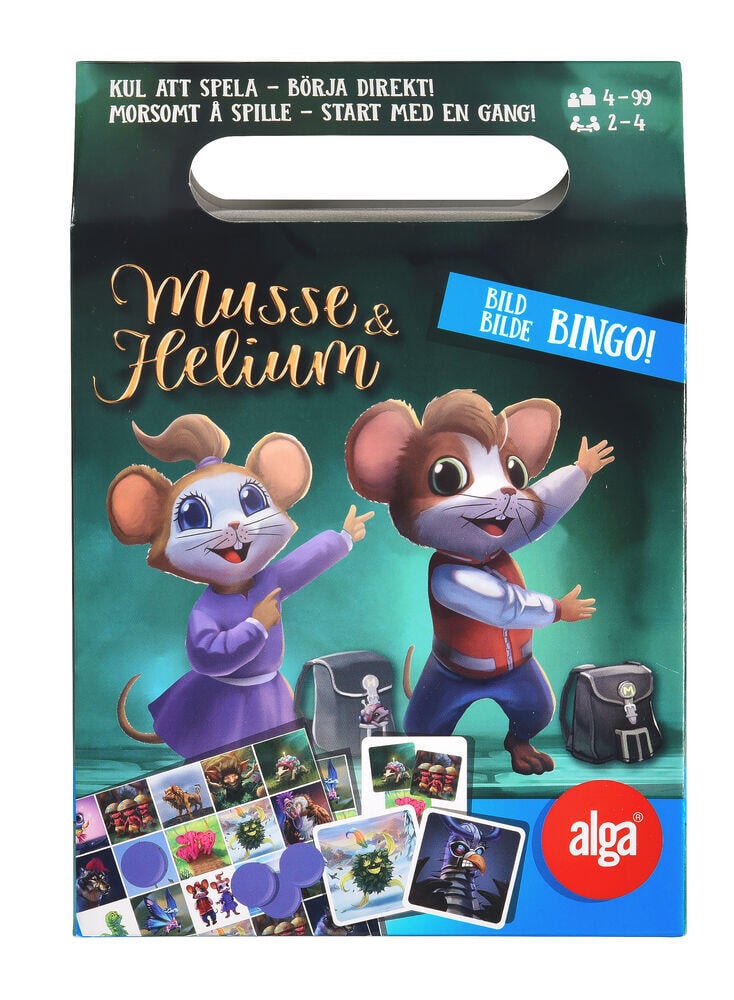 Alga Musse & Helium spill Kortbingo