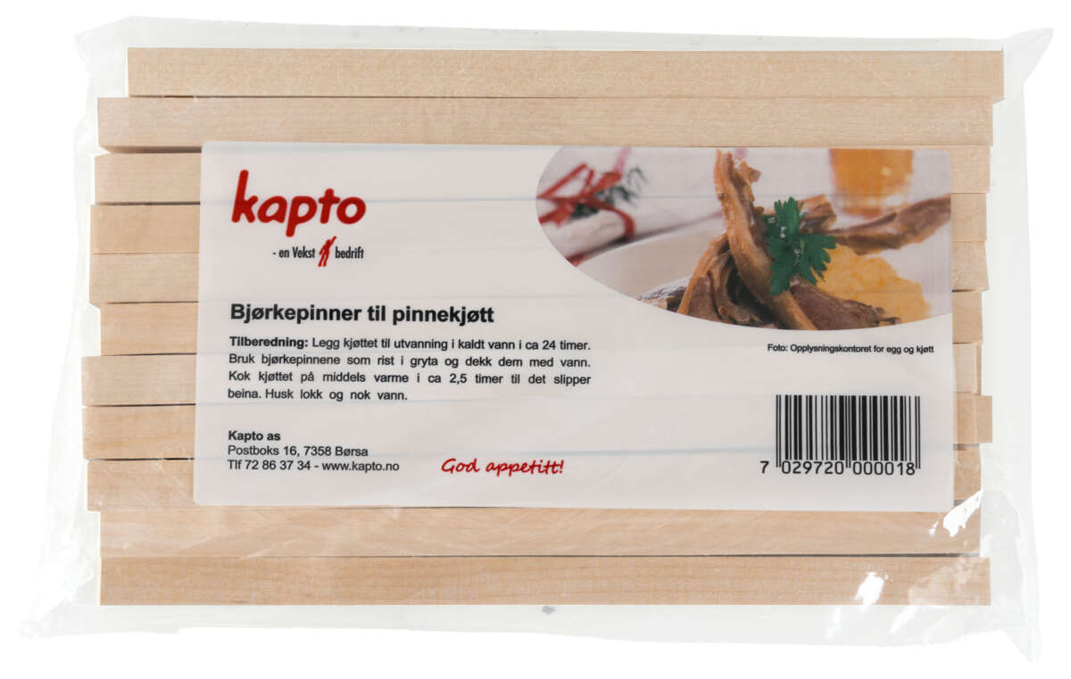 Capto bjørkepinner til pinnekjøtt 20 stk