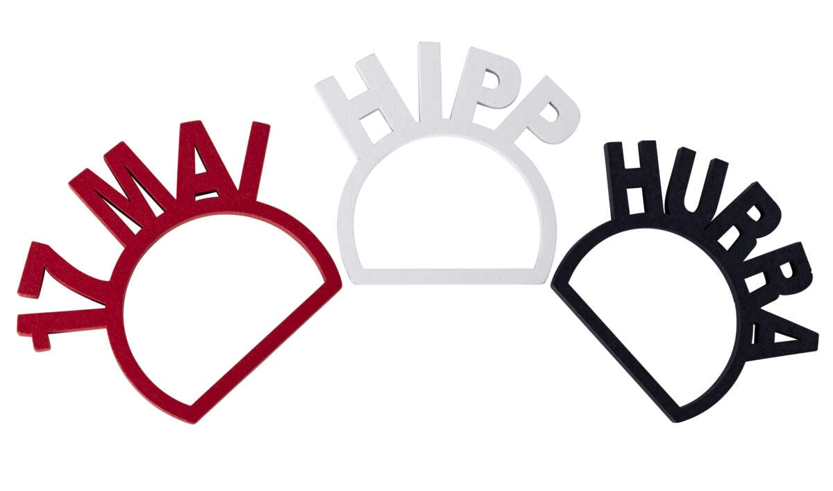 17. mai serviettringer 3pk