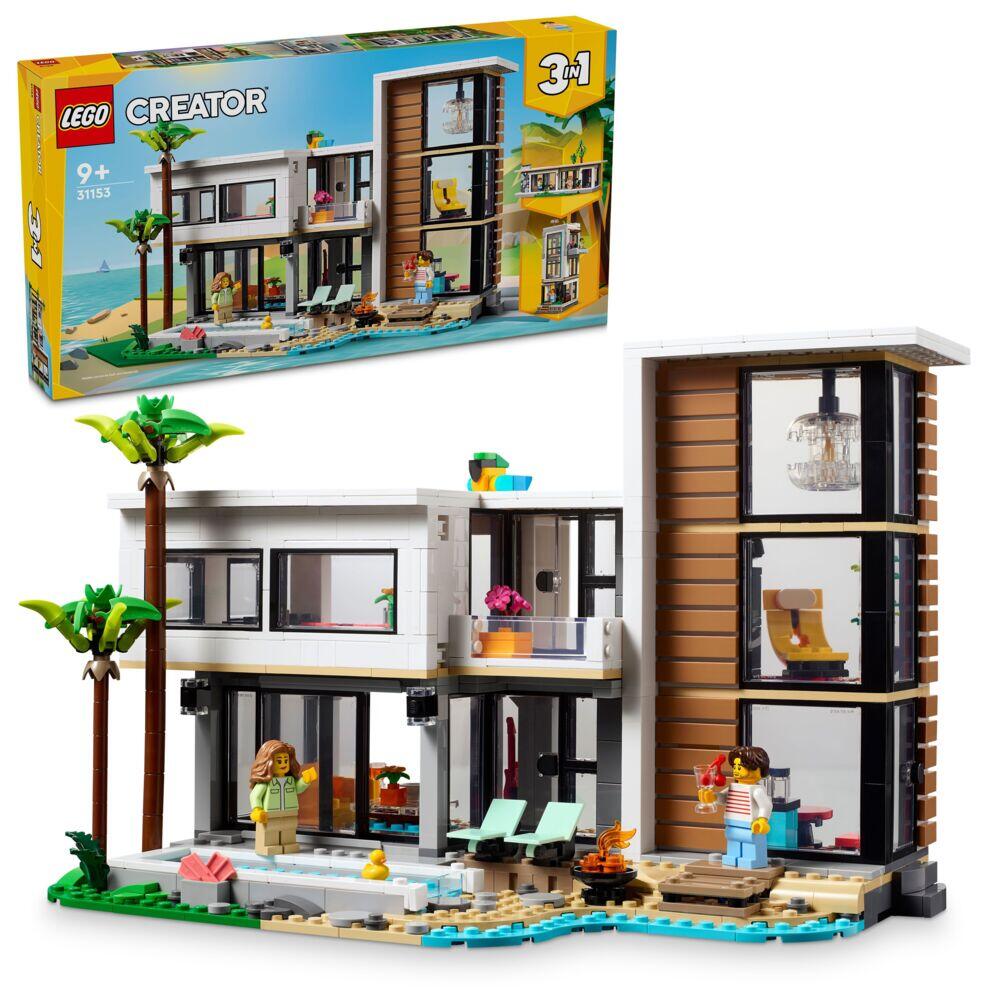 LEGO® Creator 3-i-1-sett med et moderne hus for barn 31153