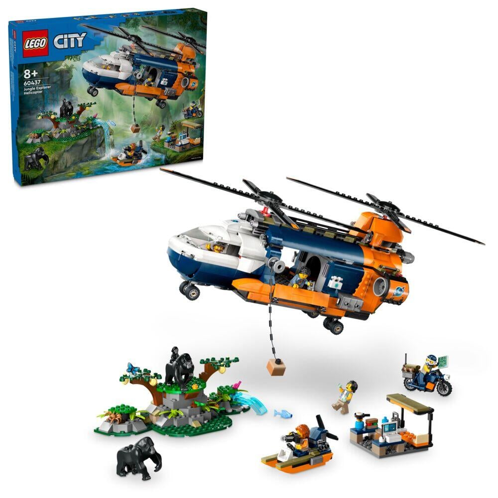 LEGO® City Jungelutforskerens helikopter-baseleir 60437