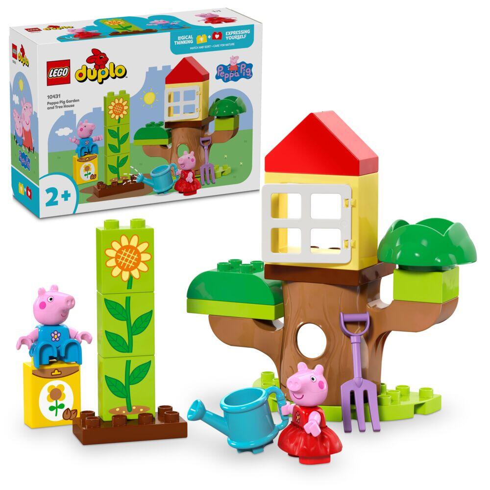 LEGO® DUPLO® Peppa Gris med hage og trehytte 10431
