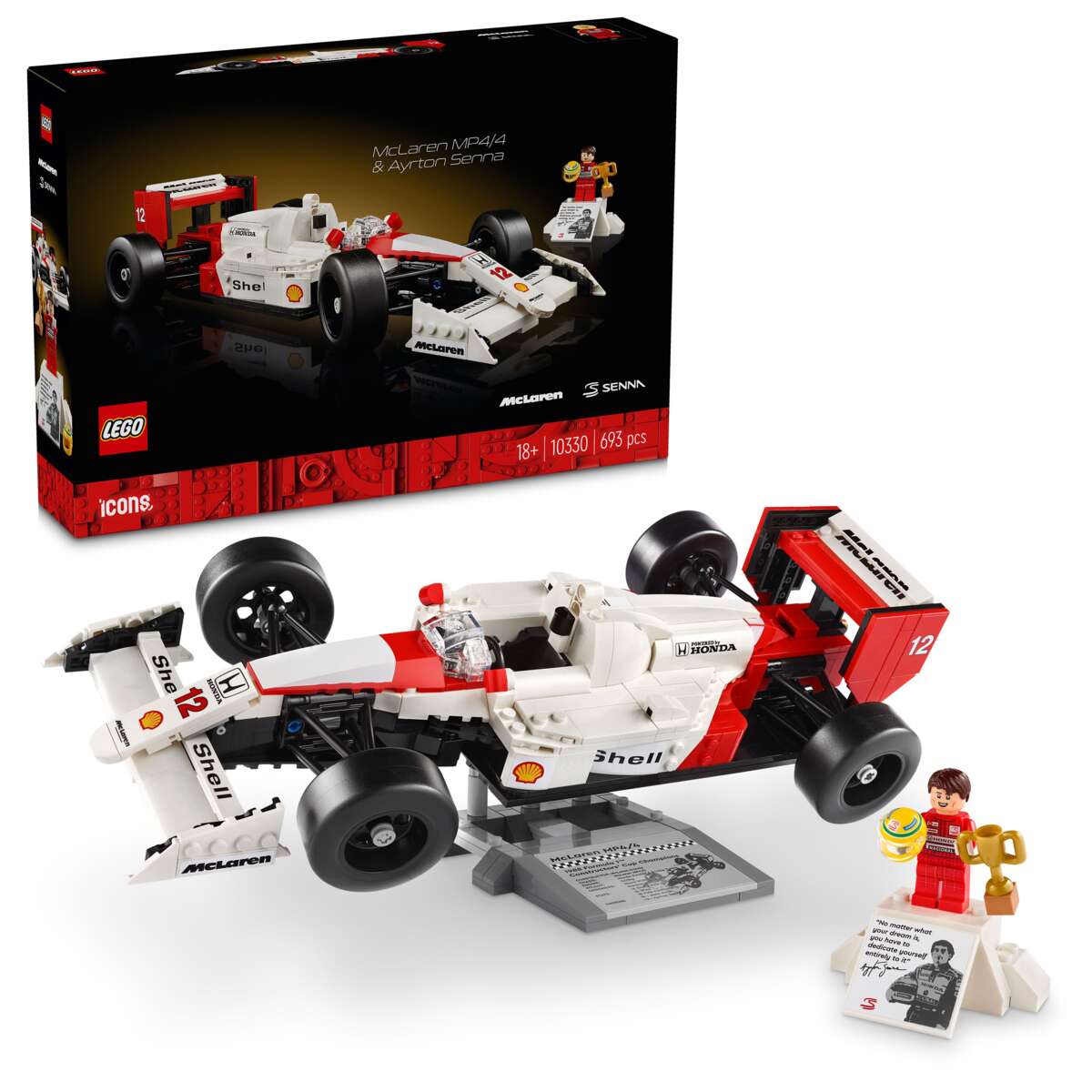 LEGO® Icons McLaren MP4/4 og Ayrton Senna 10330