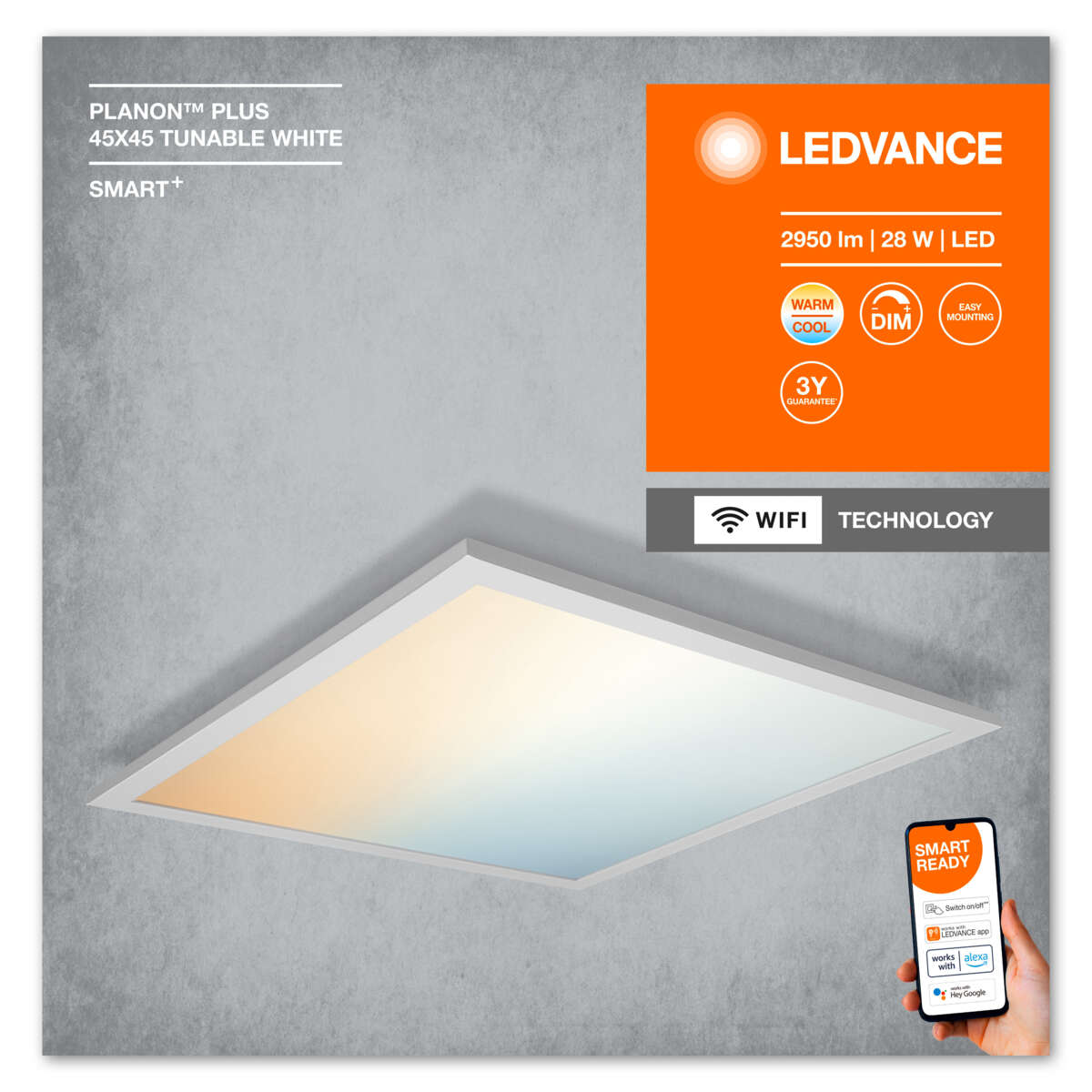 Ledvance Smart+ Planon Plus Square Wifi armatur
