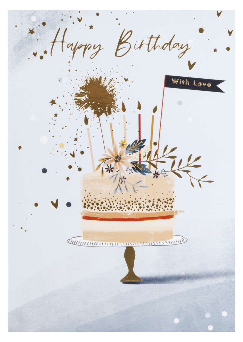 Kort Happy Birthday with love