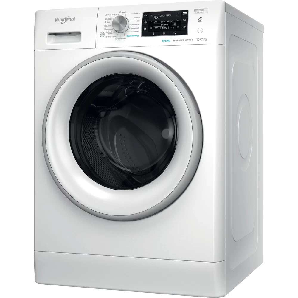 Whirlpool FFWDD 1076258 SV EE kombinert vaskemaskin/tørketrommel