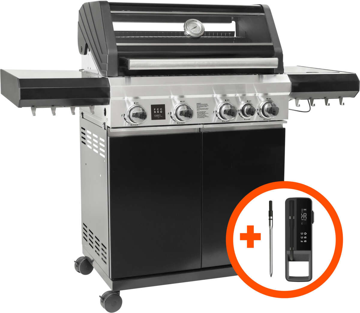 FCC Chef's Supreme Pro 4.1 gassgrill, inkludert trådløst termometer