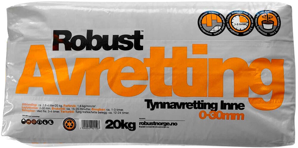 Robust tynnavretting inne 0-30 mm