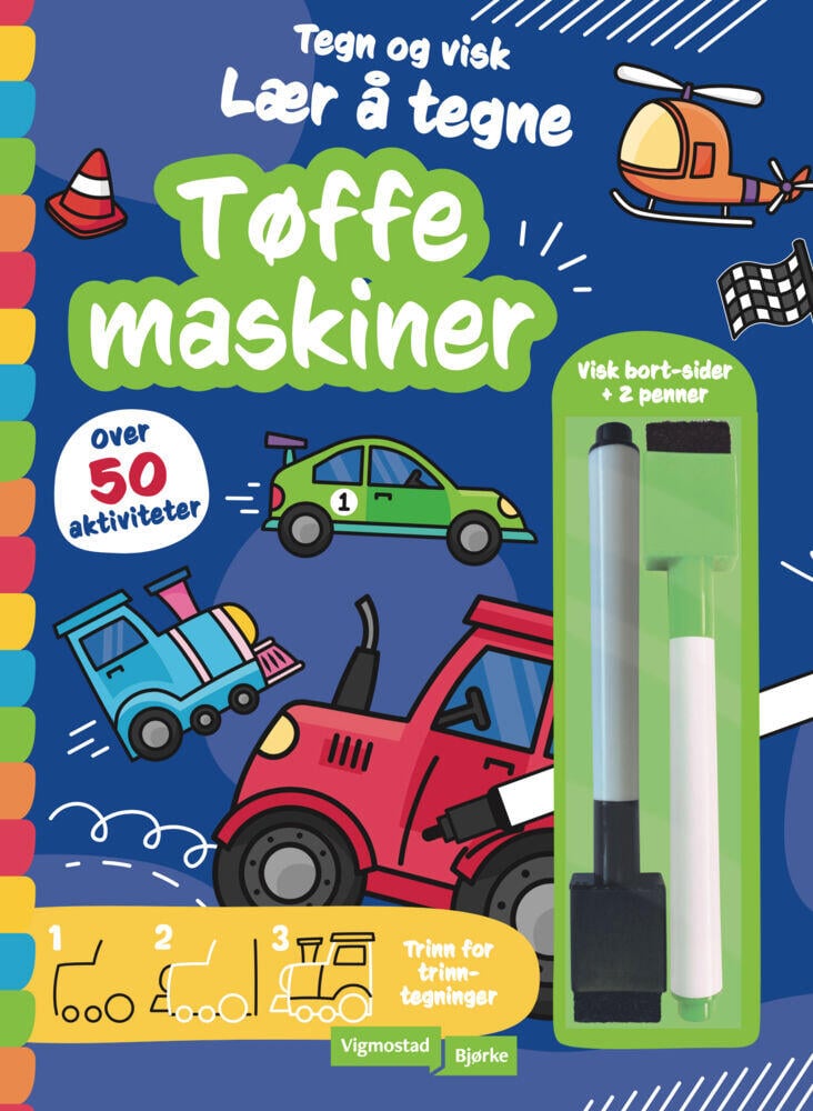 Tegn og visk: Lær å tegne Tøffe maskiner