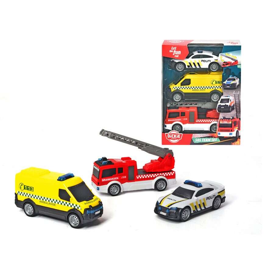 Dickie Toys Norske Redningsbiler 3pk