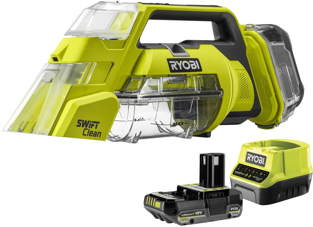 Ryobi RDC18-1C20G Swift Clean flekkrenser m/batteri