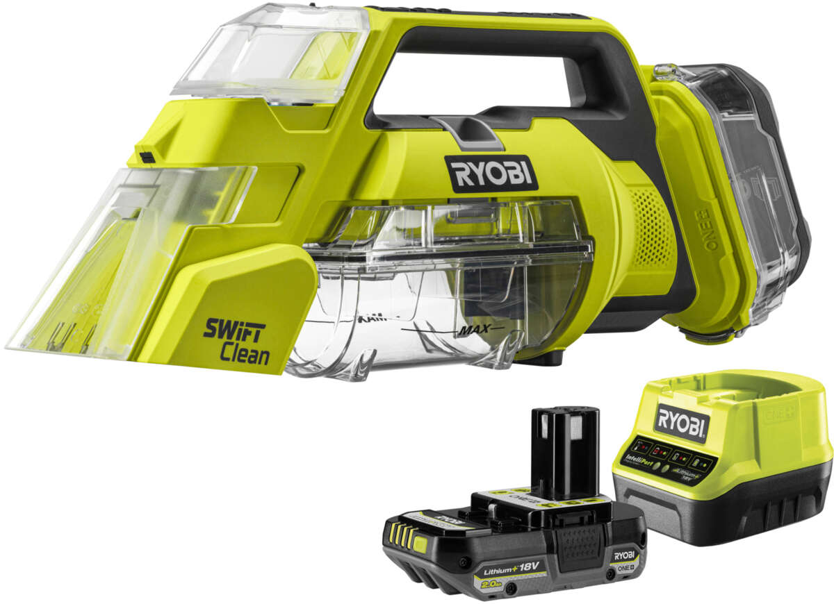 Ryobi RDC18-1C20G Swift Clean flekkrenser m/batteri