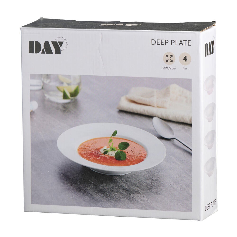 DAY porselentallerken dyp 4 pk