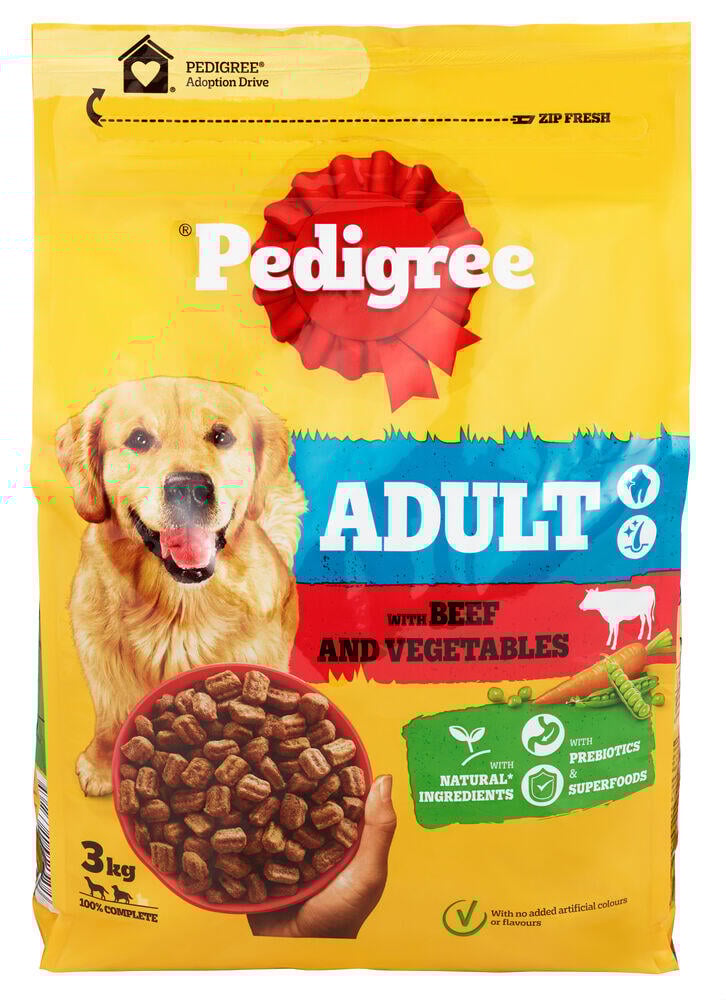 Pedigree Adult Okse/Grønnsaker 3kg