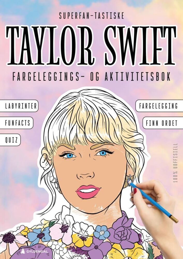 Taylor Swift fargeleggings- og aktivitetsbok