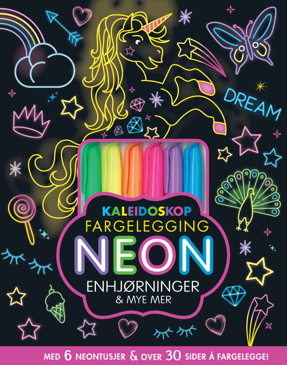 Kaleidoskop Neon Enhjørninger