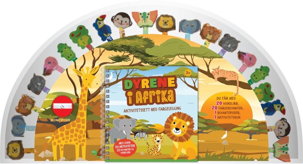 Dyrene i Afrika blyantsett