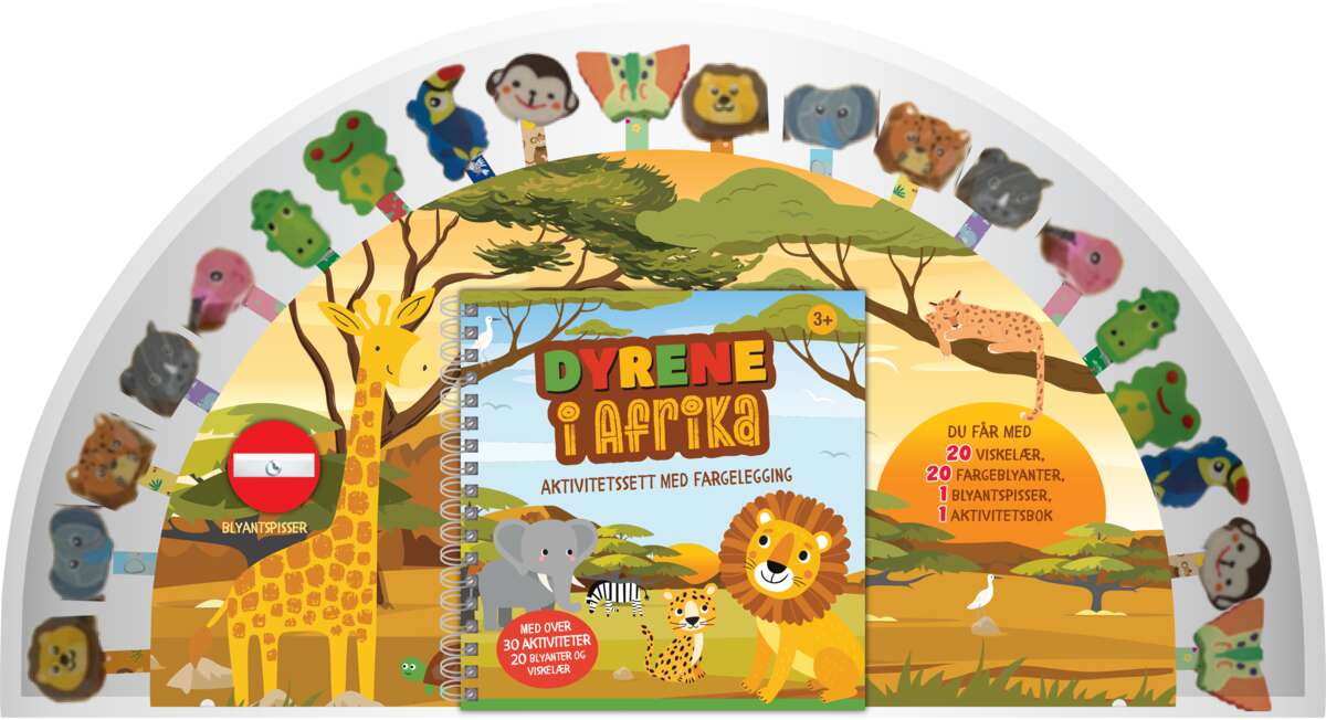 Dyrene i Afrika blyantsett