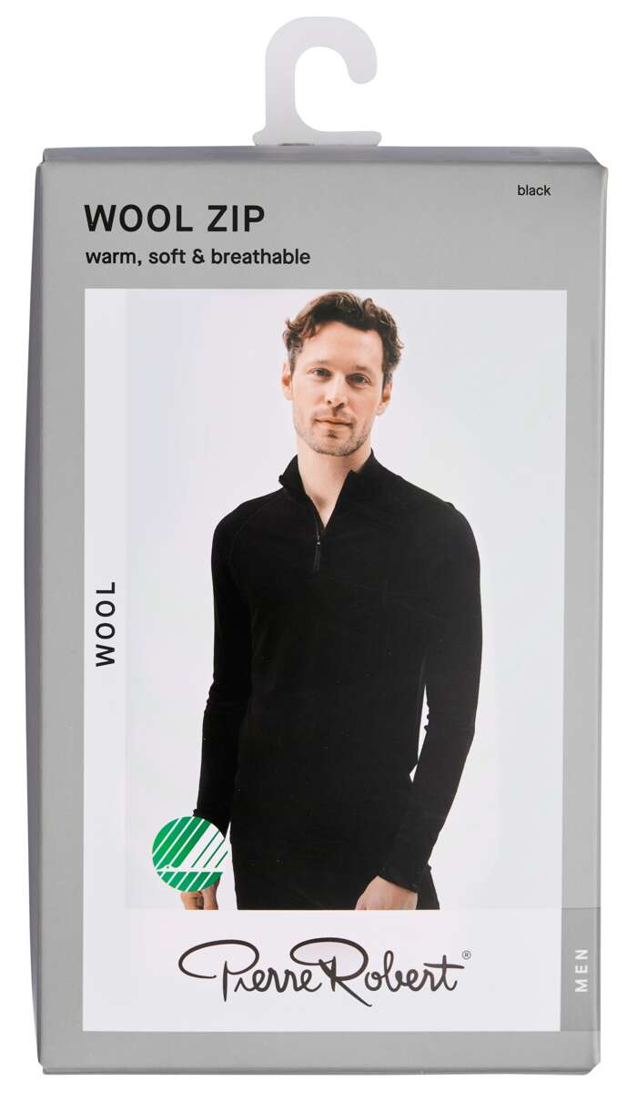 Pierre Robert 1/4 zip ulltrøye herre