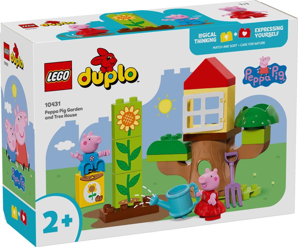 LEGO® DUPLO® Peppa Gris med hage og trehytte 10431