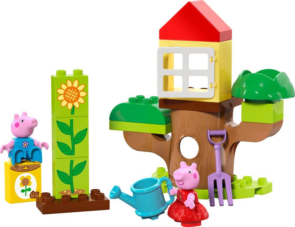 LEGO® DUPLO® Peppa Gris med hage og trehytte 10431