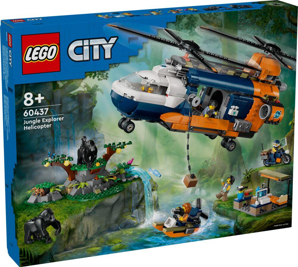 LEGO® City Jungelutforskerens helikopter-baseleir 60437