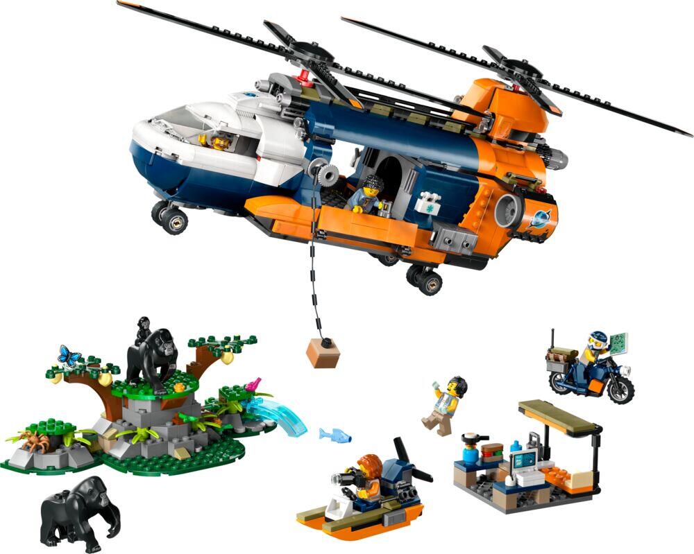 LEGO® City Jungelutforskerens helikopter-baseleir 60437