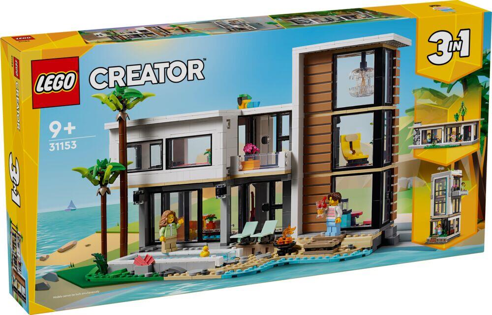 LEGO® Creator 3-i-1-sett med et moderne hus for barn 31153