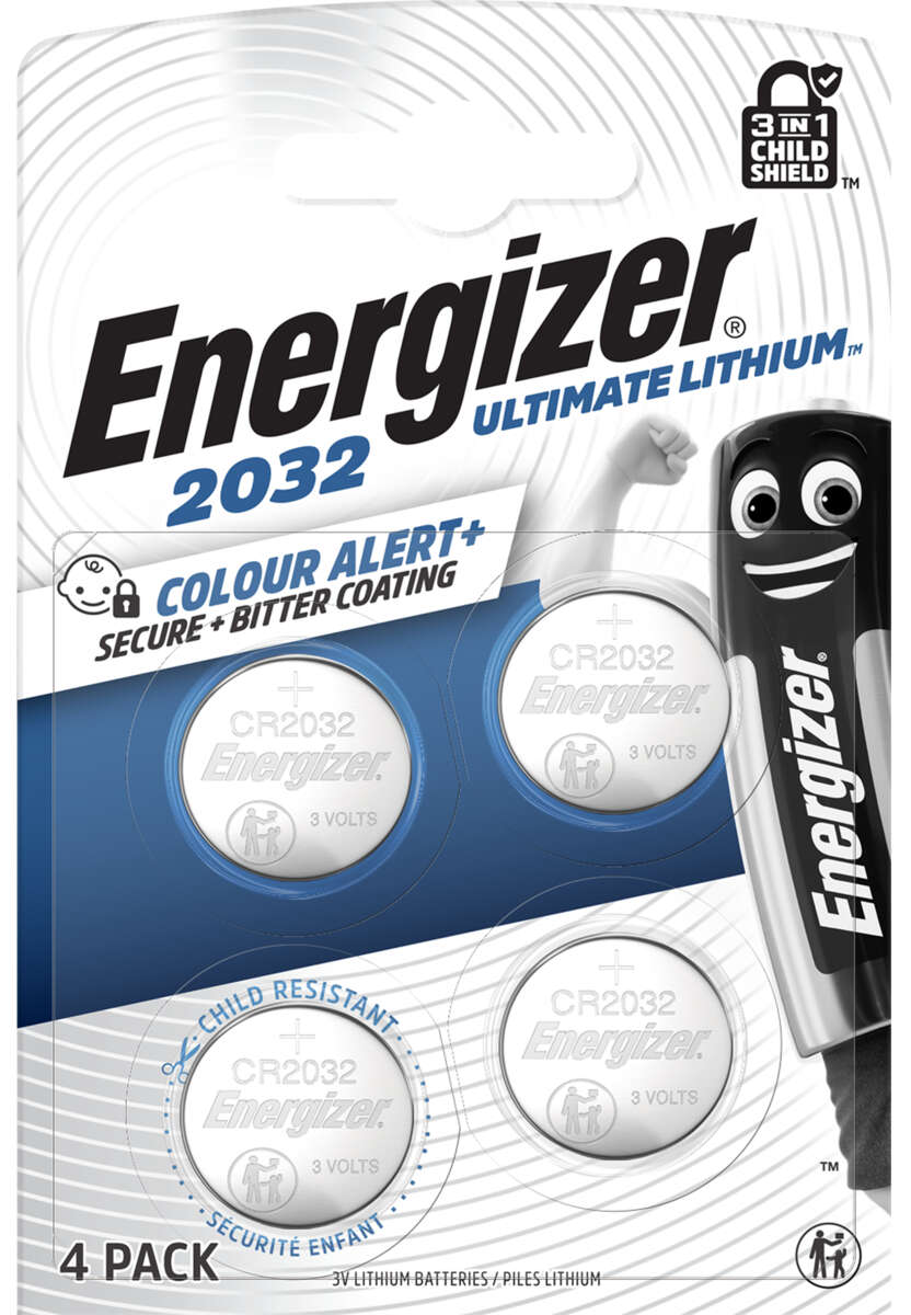 Energizer® Ultimate Lithium CR2032 batterier 4pk