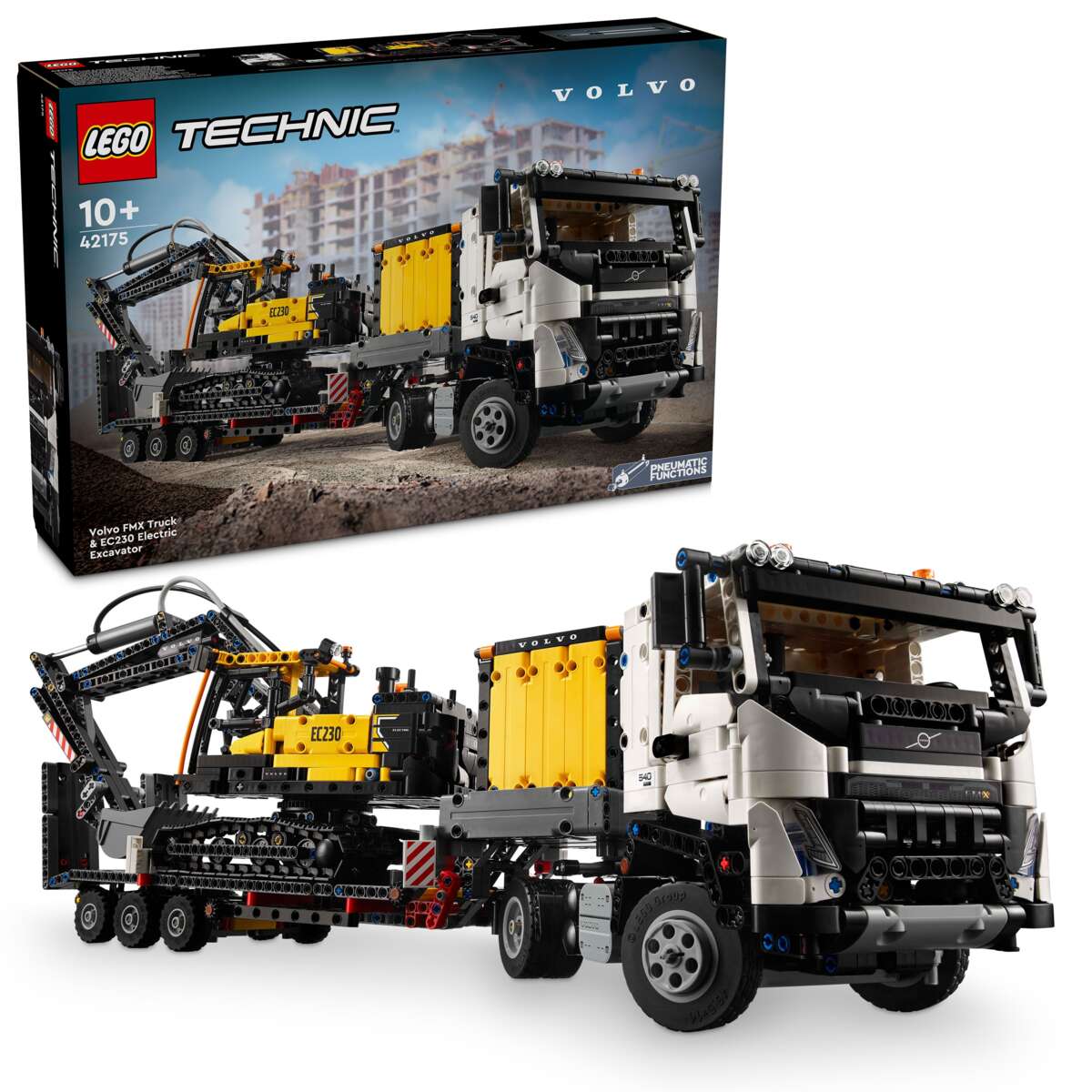 LEGO® Technic Volvo FMX-trailer og EC230 el-gravemaskin 42175