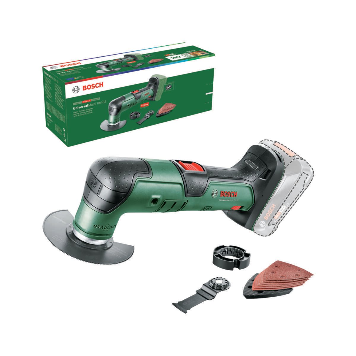 Bosch 18V-32 Universal mulitverkøy u/batteri