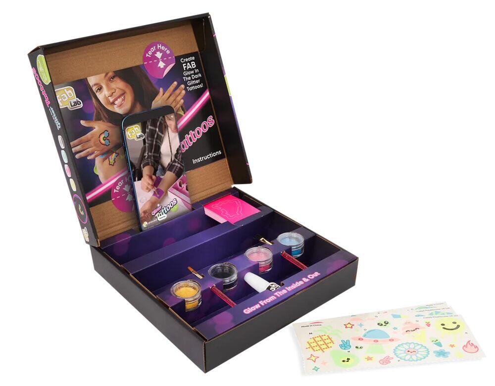 FabLab Glow in the dark glitter tattoos