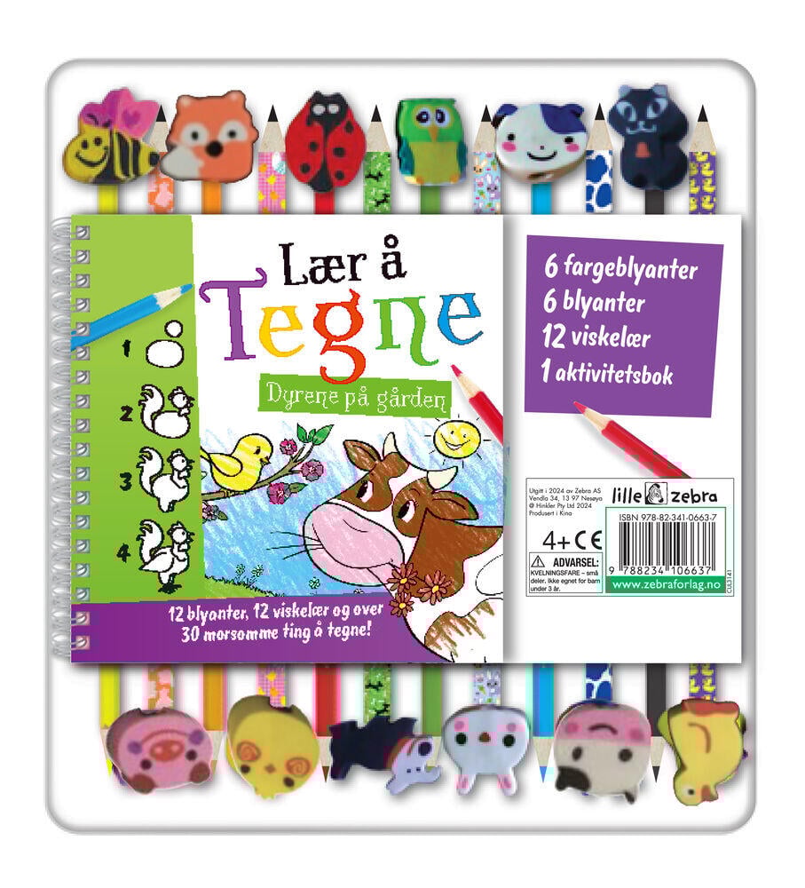Lær å tegne: Blyantpakke 12pk