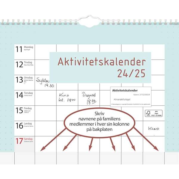 7.sans Aktivitetskalender