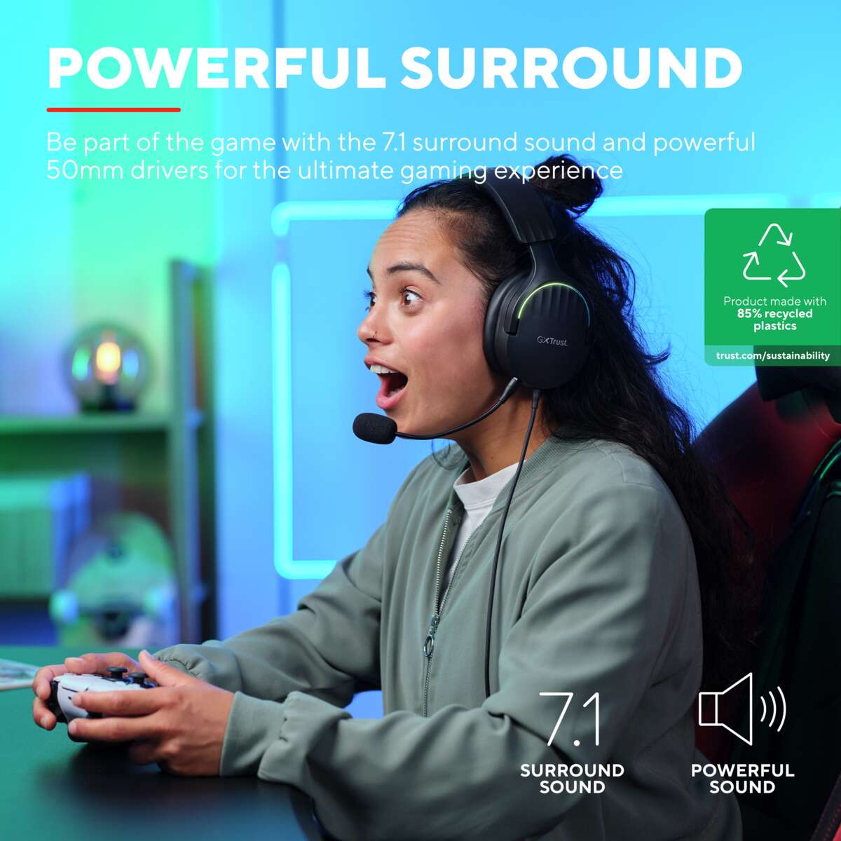 Trust GXT 490 FAYZO 7.1 USB gamingheadset