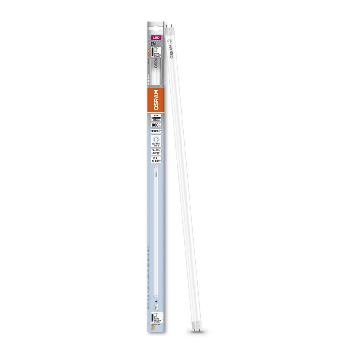 OSRAM LED lysrør T8 18 60CM 6,6W840