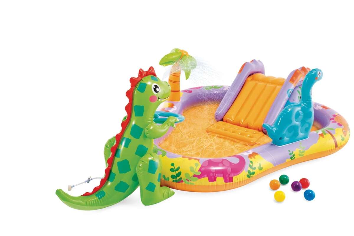 INTEX® Dino Park plaskebasseng med vannsklie