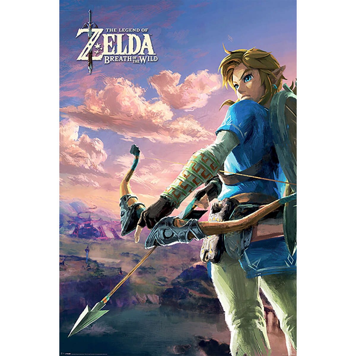 Zelda Breath Of The Wild (Hyrule Scene Landscape) plakat