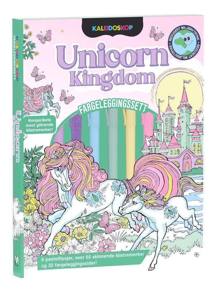 Kaleidoskop Unicorn kingdom fargeleggingssett