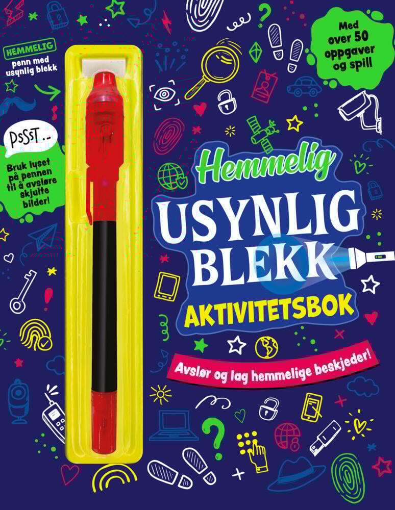 Hemmelig usynlig blekk aktivitetsbok