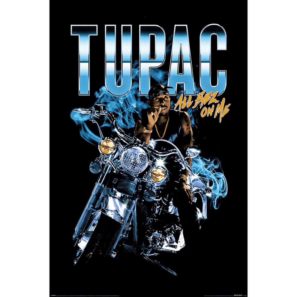 Tupac All Eyez On Me Motorcycle plakat