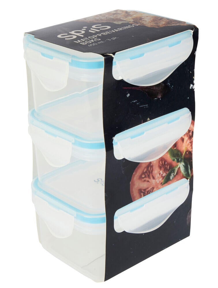 SPiiS Mo matoppbevaringsbokser 3pk