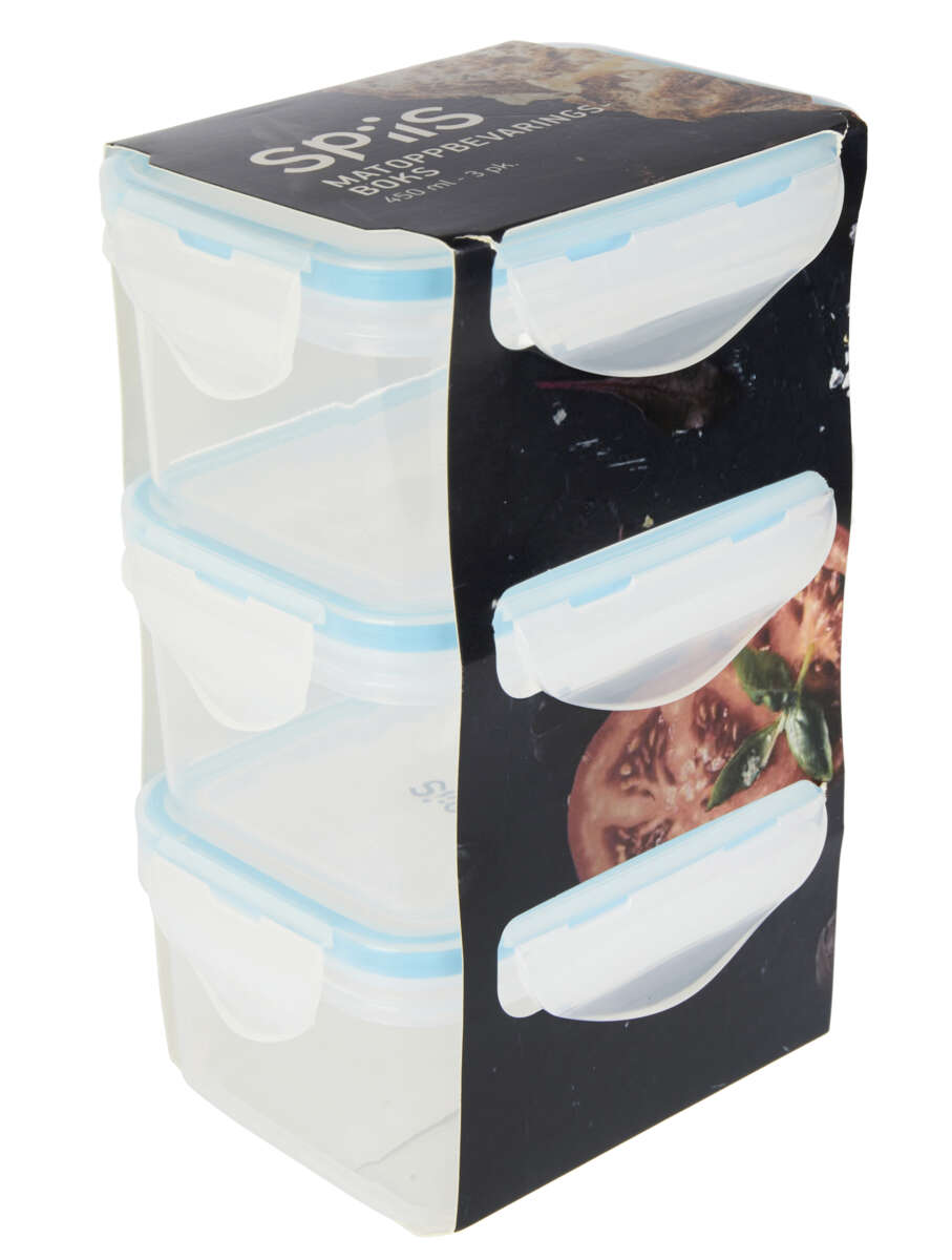 SPiiS Mo matoppbevaringsbokser 3pk