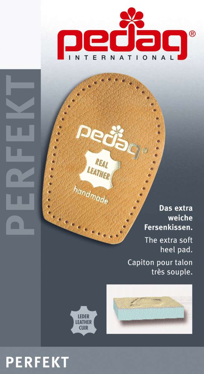 Pedag innleggshæl i skinn