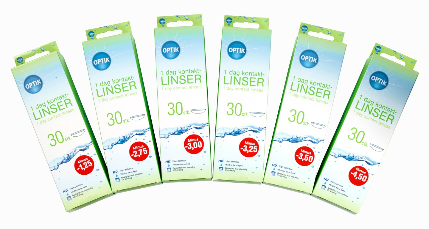 30-pakk hverdagslinser styrke -4,5