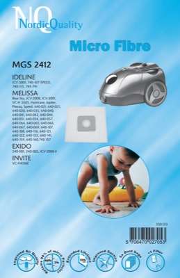 NQ MGS 2412 Støvsugerposer 5 stk + 1 Filter