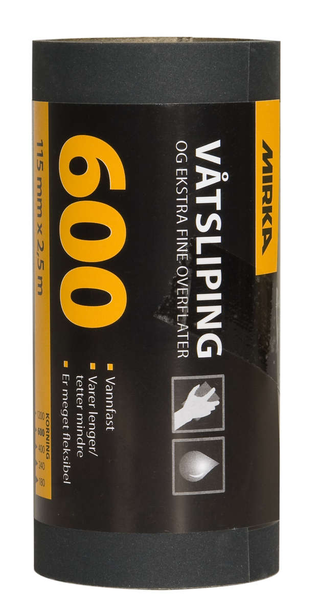 Sliperull våtslip 115mm X 2,5m