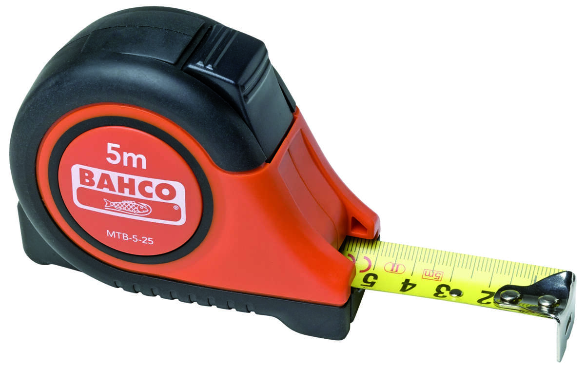 Bahco målebånd 5m 25mm MTB-5-25